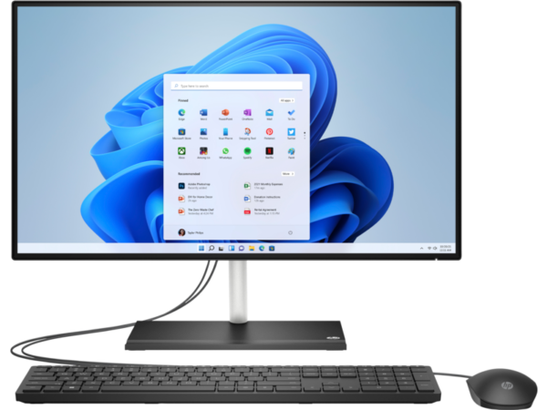HP 24-CB1153NH BUNDLE ALL-IN-ONE PC (782J0EA) INTEL CORE I5-1235U INTEL IRIS XE GRAPHICS 8GB DDR4-3200 MHZ RAM 512GB PCIE NVME M.2 SSD 23.8” WINDOWS 11 HOME JET BLACK – PMDG Tech