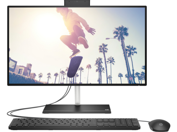 HP 24-CB1026NH BUNDLE ALL-IN-ONE PC (6V340EA) INTEL CORE I5-1235U INTEL IRIS XE GRAPHICS 8GB DDR4-3200 MHZ RAM 512GB PCIE NVME M.2 SSD 23.8”  FREEDOS JET BLACK – PMDG Tech