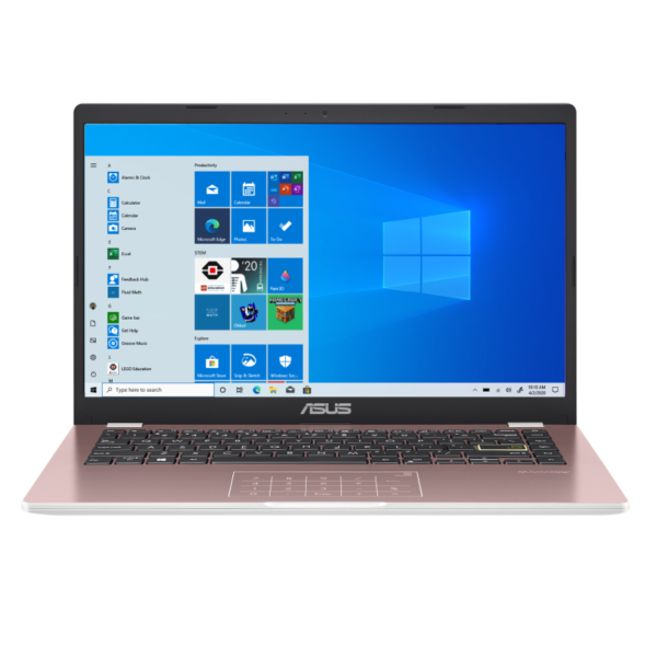 ASUS Vivobook E410MA-BV1180W LAPTOP, Intel® Celeron® N4020 4GB DDR4 On Board 128G EMMC Windows 11 Home, Rose Pink 90NB0Q14-M001R0 – PMDG Tech