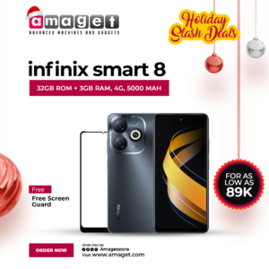INFINIX SMART 8 64GB RAM 4GB 4G 5000MAH + Free Screen Guard – PMDG Tech