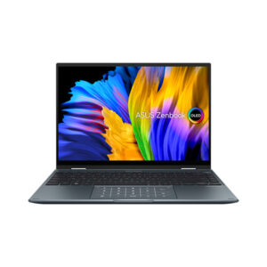 ASUS ZENBOOK 14 FLIP UP5401EA-KN123W OLED Display, 4K RESOLUTION, INTEL® CORE™ I7, 16GB LPDDR4X ON BOARD, 512GB SSD, TOUCH SCREEN, WINDOWS 11 HOME, STYLUS SUPPORT, BACKLIT CHICLET KEYBOARD, PINE GREY, SLEEVE INCLUDED 90NB0V41M003W0 – PMDG Tech